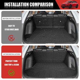 Utiiy Cargo Mat Fit for 2023 2024 2025 Honda HRV HR-V Cargo Liner Seat Back Cover Trunk Mat Trunk Liner for 2023-2025 Honda HRV (Cargo Mat+Seat Back Mat)