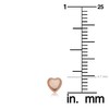 Kooljewelry 14k Rose Gold Small Petite Heart Stud Earrings, Metal