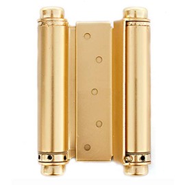 Cafe Door Hinges by CAFE DOORS EMPORIUM - 5" Spring Hinge in Brass | Double Acting Dual Action | Barrel Style for Saloon Western Bar Pub Swinging Cafe Doors