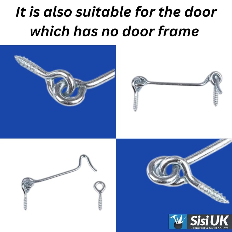 Heavy Duty Gate Hook and Eye Latch 3 Inch Stainless