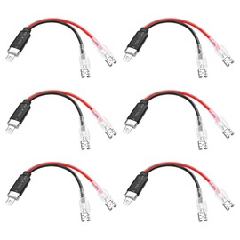 XMSJSIY H1 LED Wiring Headlight Converter Cables Conversion Harness Connector Adapter Male Single Conversion Wiring for HID Headlight Bulbs LED Lamp Holder - 6PCS