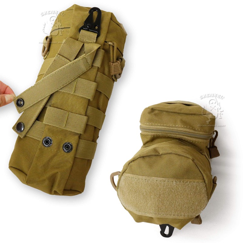 SHENKEL MOLLE Kettle Bag Bottle Pouch Water Bottle (Black) Camouflage