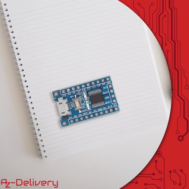 AZDelivery ARM STM8S103F3P6 8-bit Minimum System Microcontroller Development Board Module