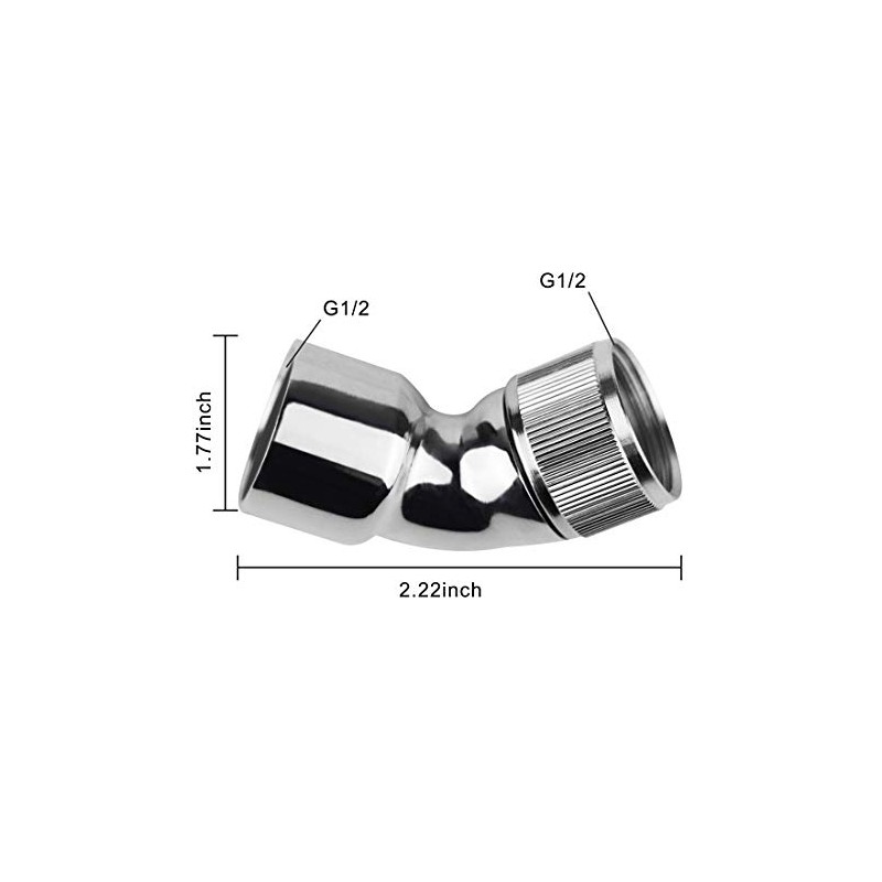 KWODE Shower Elbow Adapter for Shower Head 45°Female to Female