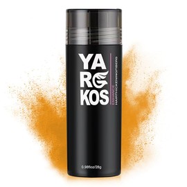 Yargkos Hair Fibers for Thinning Hair or Fill In Fine, Hair Building Fibers (28g) for Women & Men, Hair Powder for Instantly Thicker, Fuller Looking - BLONDE