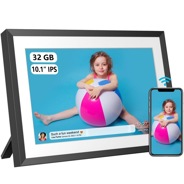 32GB 10.1 Inch WiFi Digital Picture Frame with 1280x800 HD