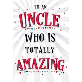 Piccadilly Greetings Modern Birthday Card Amazing Uncle - 7 x 5 inches