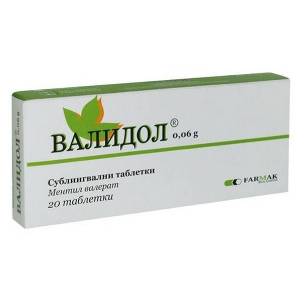 Categories:Hypnotics and sedatives,Nervous system,Pharmacy FARMAK VALIDOL 60mg,20