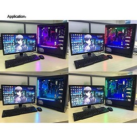 MIWATT DS Blau LED-Streifen Computer Beleuchtung, Magnet Lighting, Molex-Anschluss, 2 Stck LED-Leiste fr PC-Geh?use-Beleuchtungsset (30 CM)