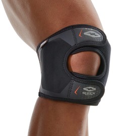 Shock Doctor Erwachsene Knieschützer Stützen Knie Patellabandage Justierbar mit Pads, Black, S/M, 868-BK