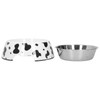 Dog Food and Water Bowl AntiSlip Base Stainless Steel Pet