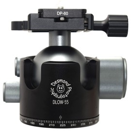 Desmond DLOW-55M 55mm Low Profile Ball Head w Dual Clamp Compatible with Manfrotto RC2 & Arca/RRS QR Plates