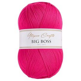 Utopia Crafts Big Boss 400 g Knitting & Crochet Yarn 1200 m (Hot Pink)