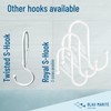 Blau Marité Set of 12 White Metal S Hook Shower