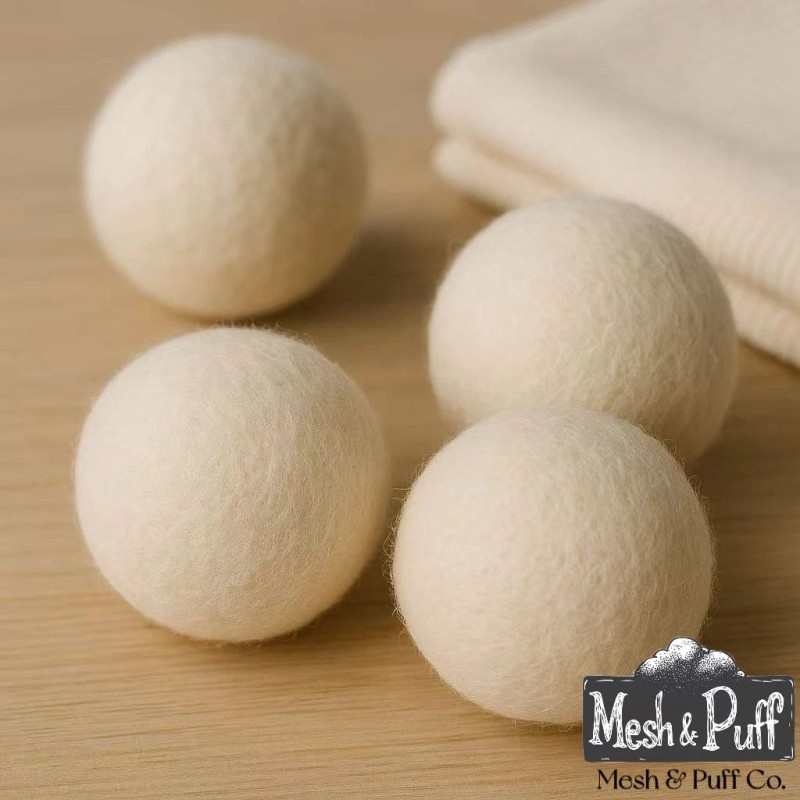 Mesh & Puff 6 wool Dryer Balls XL New Zealand