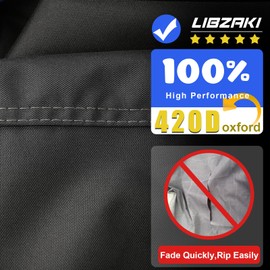 LI LIBZAKI Trike Cover,Motorcycle Cover Heavy Duty 420D Waterproof for Trike Models Harley Davidson freewheeler, Tri Glide, CVO Version, Trike Goldwing, Chidftain, Challenger, Elite Storage, Black