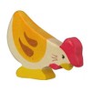 Holztiger Hen Pecking Wooden Figure