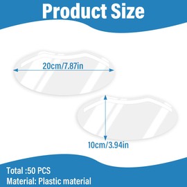 FENQURO Pack of 50 Transparent Visor Face Protection, Safety Plastic Face Protection Mask for Barber Hair Salon Hair Cutting Colouring Shampoo Eye Protection Beauty Salons Makeup Protection