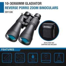 BARSKA Colorado Reverse Porro Zoom Binoculars