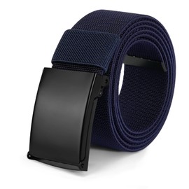 flintronic Belts for Men, Work Belts for Men, Canvas Web Belt for Man, Adjustable Fabric Nylon Belt with Flip-Top Solid Buckle, Quick Release Metal Buckle Belt, Lightweight Breathable, 125cm