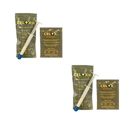 Emergency Wound Bundle: Celox Blood Clotting Granule Applicator and Plunger Set with Extra Blood Clotting Solution (2 Pack)