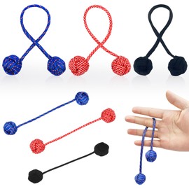 DGMI Anti-Stress Toys, Pack of 3, Anti-Stress Toy, ADHD Toy Adults, Anti-Stress for Adults and Children, Fidget Toys, Lanyard Bead Pendant, Sports Toy (Black + Blue + Red)
