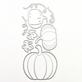 Pumpkin Cutting Dies,Metal Cutting Dies for Card Making Hello Happy Fall Words Die Cuts DIY Scrapbooking for Autumn Thanksgiving Photo Album Card Decoration Crafts Making Supplies (Pumpkins Leaves)