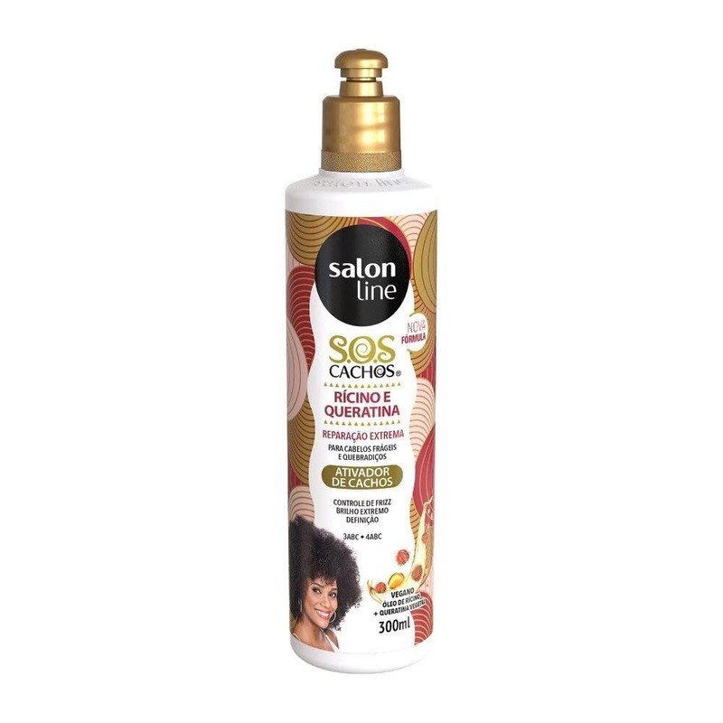 Salon Line S.O.S Cachos Ricino e Queratina Salon Line Curly