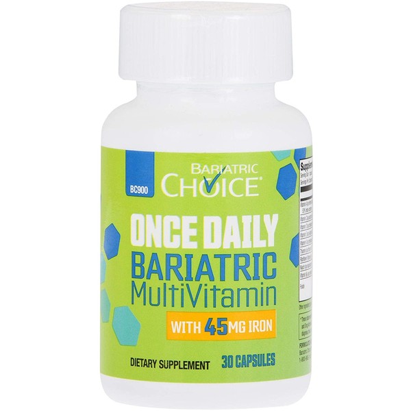 Bariatric Choice Once Daily Bariatric Multivitamin Capsule with 45 mg of Iron (30ct)