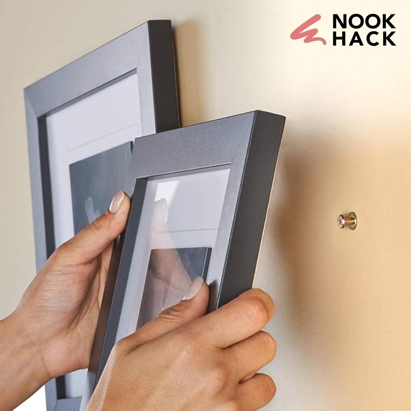 Nook Hack Picture Hanging Screws | Simple - No Drilling