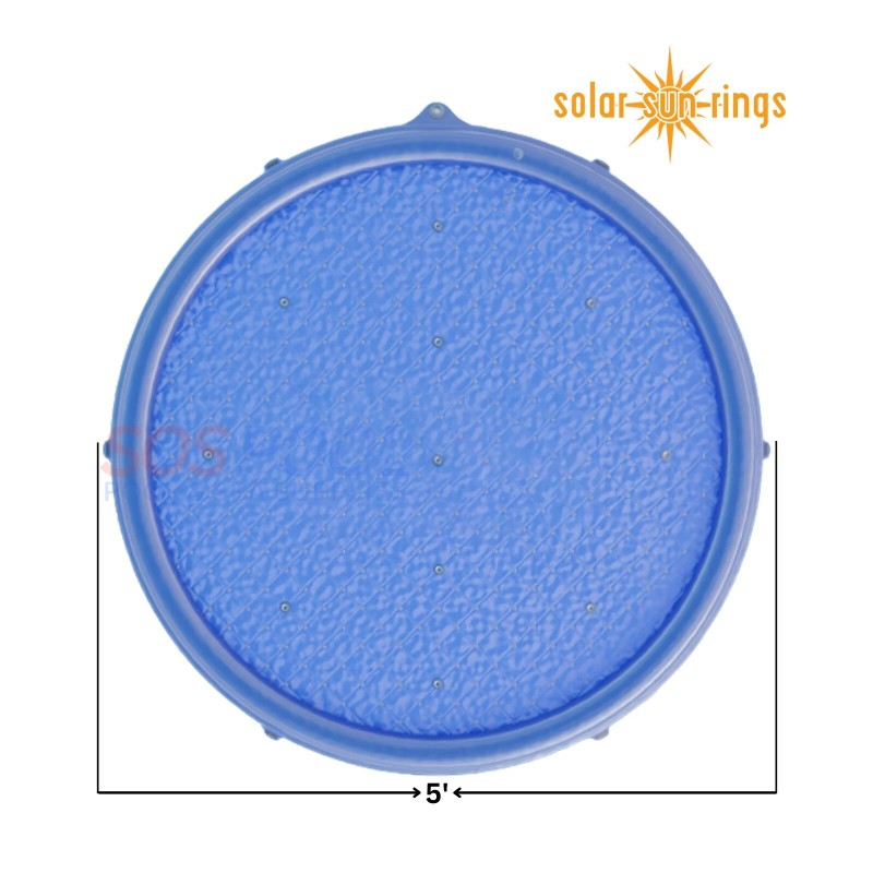 Solar Sun Rings Pool Cover | Plain Blue | SSRA-BL-02