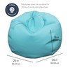 Children's Factory 26" Round Bean Bag, Bean Bag Chair with