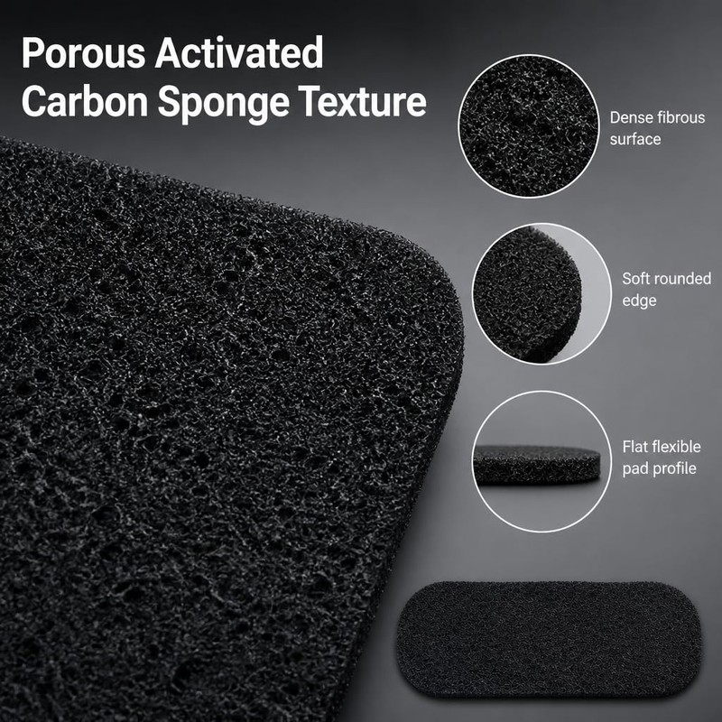 Ceiling Fan Filters for Blades,No-Residue Activated Carbon，5 Pack