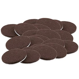 SoftTouch 3" Round Heavy-Duty Felt Furniture Pads - Protect Surfaces from Scratches & Damage, Brown (24 Pack)
