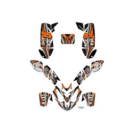 Kalair GFX Graphics Kit for Polaris Predator 500 (2002-2011) Prime Series Orange 16 Mil-ATV UTV Dirt Bike Stickers,Quad Dirtbike Racing Decal Automotive Motocross Accessories no Plastics