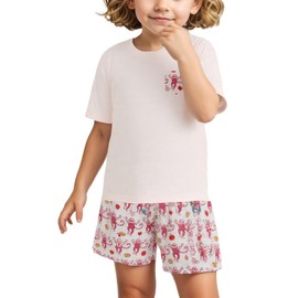 Zuafy Clothes Set Y2k 2 Piece Summer Outfit Monkey Beach Vaction Shorts Set Preppy for Birthday Gift Beige Pink