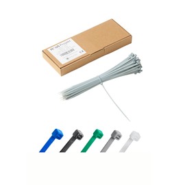 Cable Ties Pack of 100 Grey 200mm x 2.5mm UV Resistant Multipurpose Cable Ties for Outdoor and Indoor Use Cable Management for Home, Office, Garden, Garage, Workshop, Fences