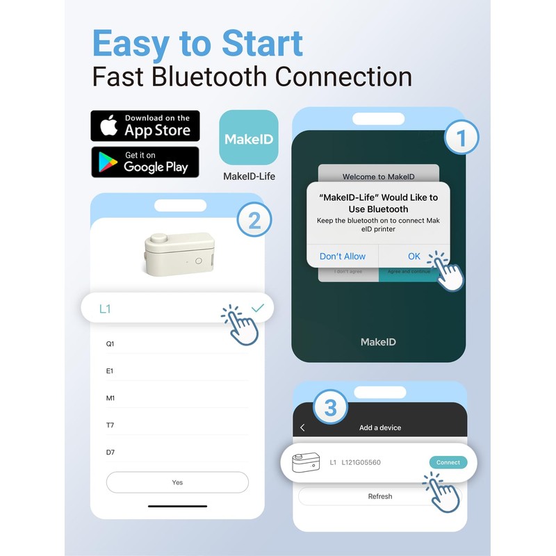 Makeid Label Makers, L1 Label Maker Machine, Portable Wireless Sticker