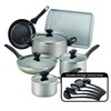 Farberware Dishwasher Safe Nonstick Cookware Pots and Pans Set, 15