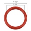 DERNORD Silicone O-Ring,1-1/4" ID, 1-1/2" OD, 1/8" Width, 70A Durometer,
