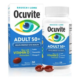 Suplemento Ocular Ocuvite Adult 50 con Omega-3, Luteína y Zeaxantina                                                                                  