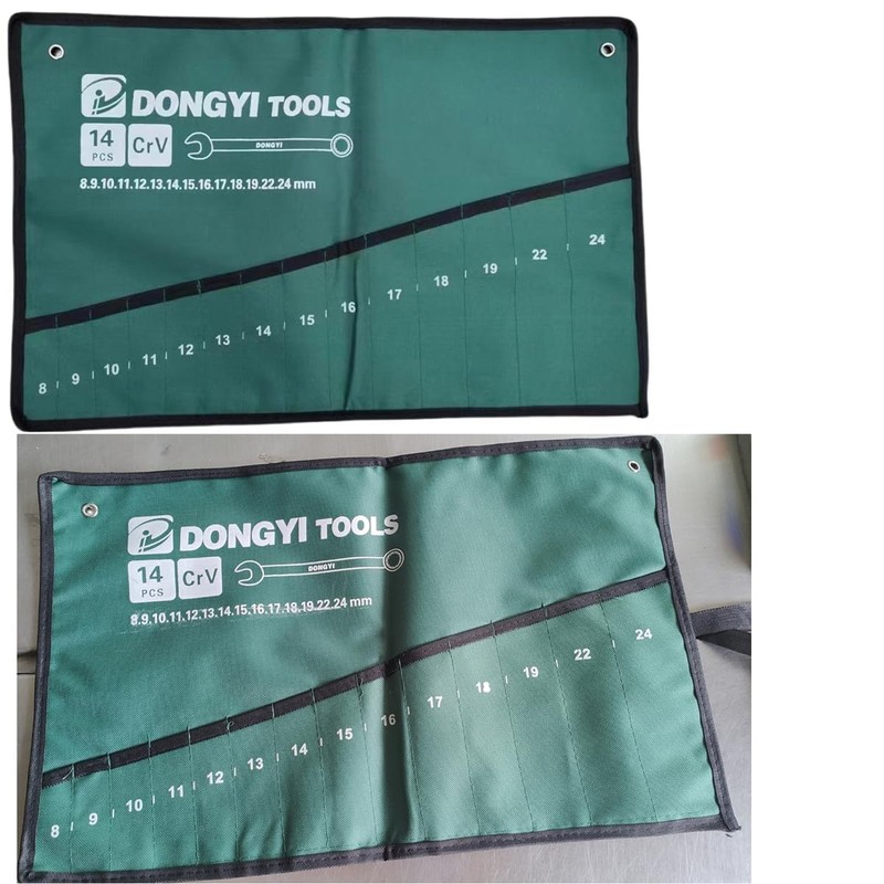 DraCra 2 Pack Wrench Roll Up Pouch Wrench Set Roll