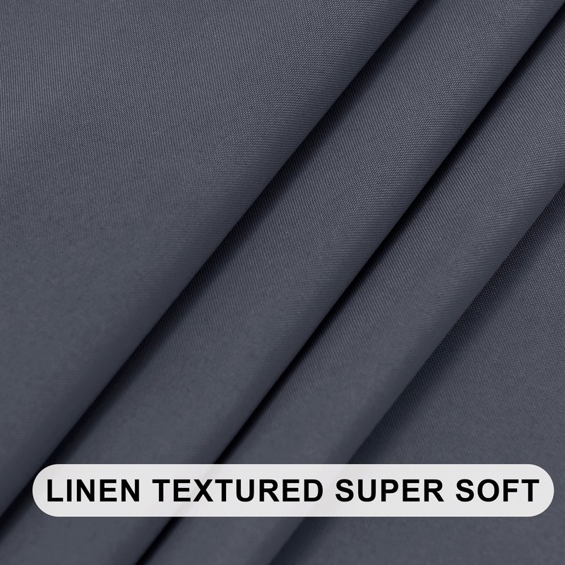 DWCN Dark Grey Valance for Windows, 18 Inch Bathroom/Bassement/Kitchen Curtains,