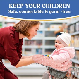 PILLANI Shopping Cart Cover for Baby, High Chair Cover for Restaurant Seat - Grocery Cart Cover for Baby Girl and Boy, Comfortable Cotton Buggy Covers for Babies - Padded Toddler Shopping Cart Cover