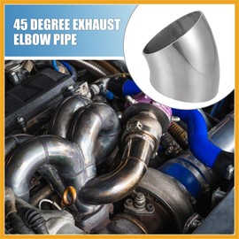 Partuto 45 Degree Exhaust Elbow Tube 63mm OD Exhaust Elbow Pipe (Set of 4) Replacement
