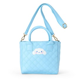 Sanrio 309532 Quilted 2-Way Mini Tote Bag, Cinnamoroll, Handbag, Crossbody