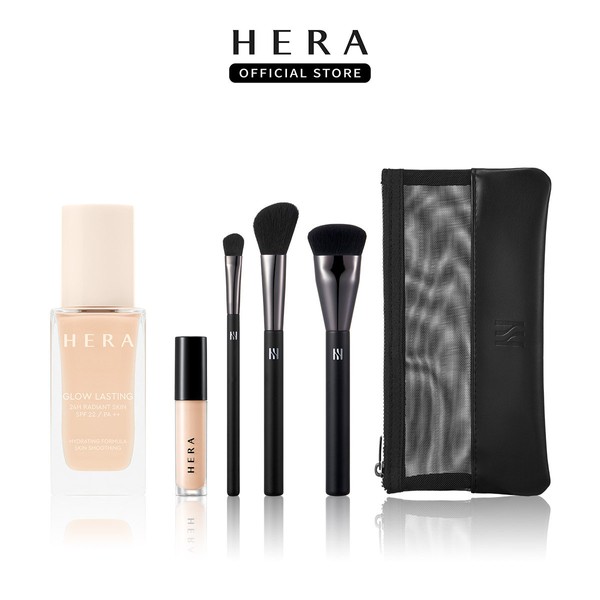 Hera [Planning] Glow Lasting Foundation 30g + 3 Brushes Kit