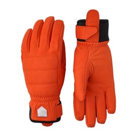Hestra Alpine Leather Primaloft - 5 Finger Glove - Flame Red - 9