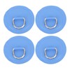 4PCS D Ring Patch PVC Round Shape Strong Stainless Steel