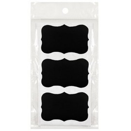 Wrapables Rectangle Fancy Chalkboard Labels/Stickers with Chalk Pen, 3.5 by 2-Inch, Set of 51